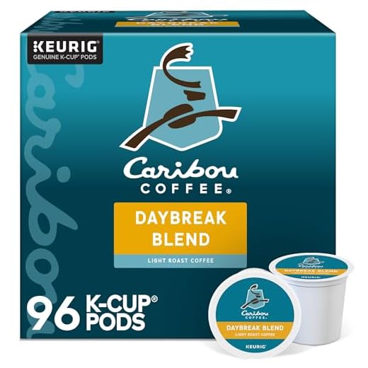 Caribou Coffee Daybreak Morning Blend, Single-Serve Keurig K-Cup Pods, Light Roast Coffee, 24 Count (11.9g)(Pack of 4)