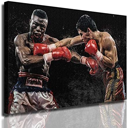 XING SIGNS Julio Cesar Chavez vs Meldrick Taylor boxing poster print,Modern home decoration canvas art sports poster print room decoration wall art (16x24inch Unframe)