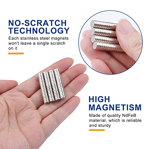 Image of DIYMAG 200Pcs Small Refrigerator Magnets, 8x2mm Round Fridge Magnet