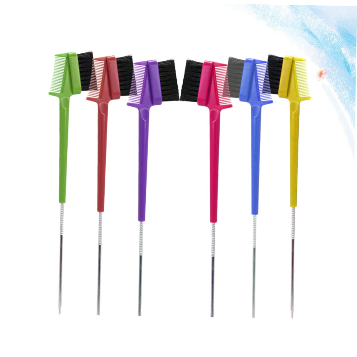 Didiseaon 18 Piezas Cepillo Portátil Pantalla De Papel De Arroz Accesorios Para El Cabello De Cepillar Cepillo Separador De Pestañas Peine Para Cejas Sombra Doble Cara Peine De Cejas