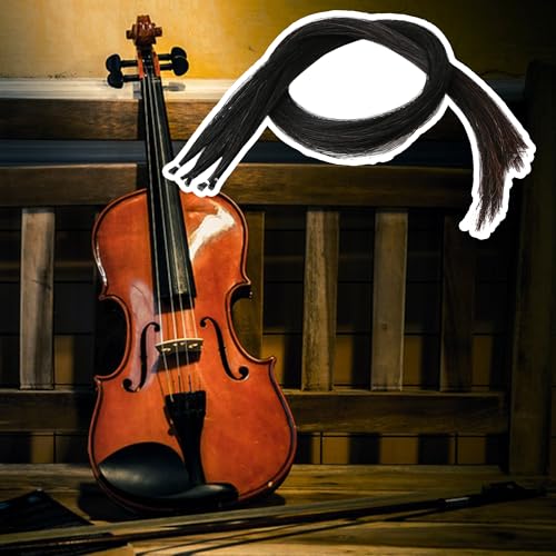 Yibuy 83cm Black Horse Hair for Violin Bow Replacement