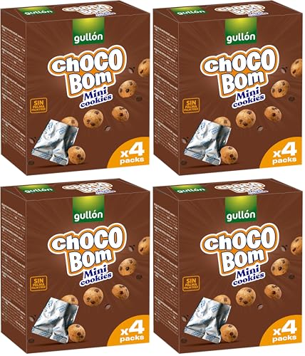 Gullon Choco Bom Mini Cookies 160 g (4 x 40 g) (Paquete de 4)