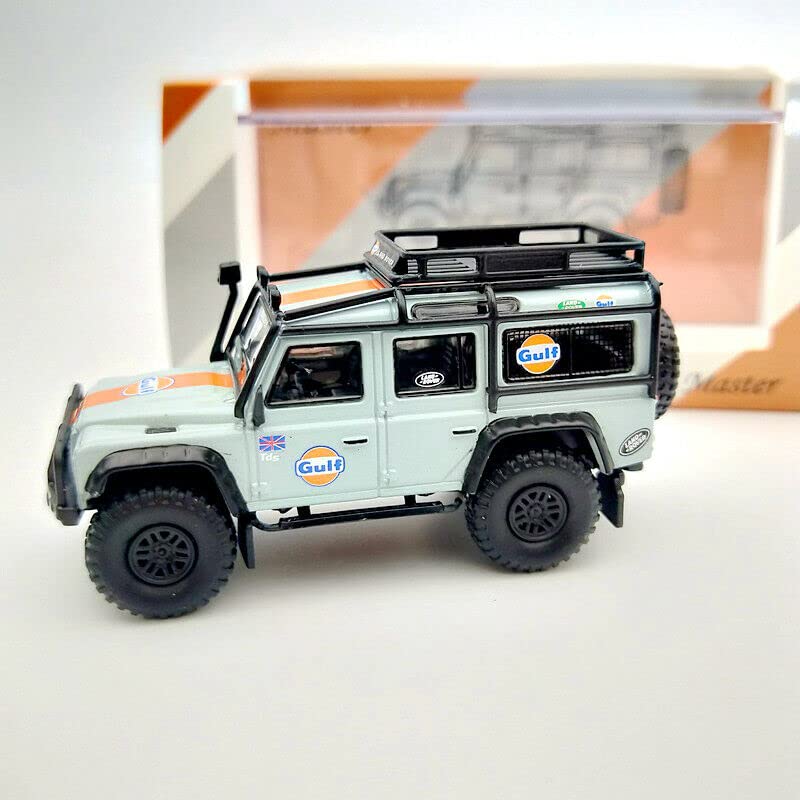 Master 1:64 Land Rover Defender 110 'Gulf' - Modèle Moulé Sous Pression, Bleu