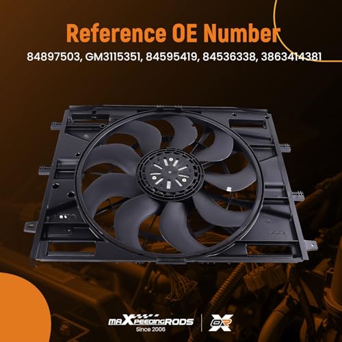Image of maXpeedingrods Radiator Cooling Fan Assembly for Buick Envision L4 2.0L 2021-2023 Replace 84897503, GM3115351