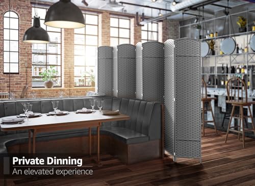 Sorbus 8 Panel Room Divider 6 ft. Tall - Privacy Screen, Extra Wide Double Hinged Panels, Mesh Hand-Woven Design, Partition Room Dividers and Folding Privacy Screens, Wall Divider for Room Separation
