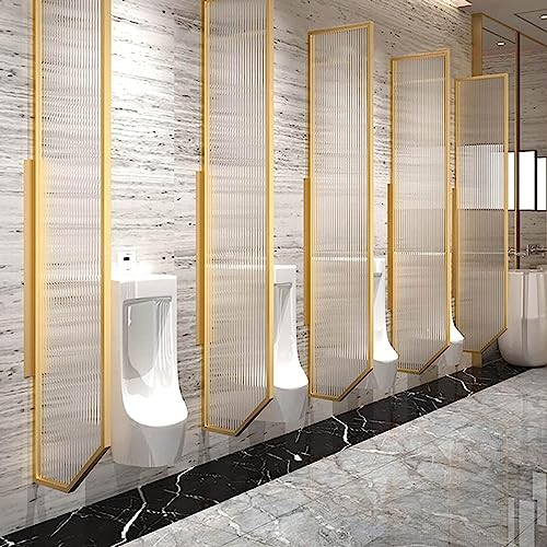 Mampara de protección para urinario en hierro forjado dorado, panel de baño exclusivo 7