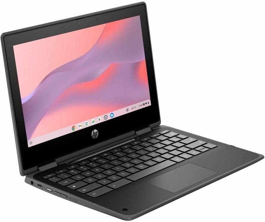 HP Fortis G5 11.6" Touchscreen Convertible 2 in 1 Chromebook - HD - Intel N-Series N200-8 GB - 64 GB Flash Memory - English Keyboard - Jack Black