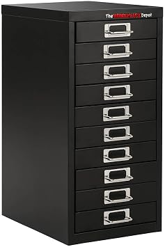 The Workplace Depot Multi Drawer Filing Cabinet, Steel A4 Desk, 10 Drawer