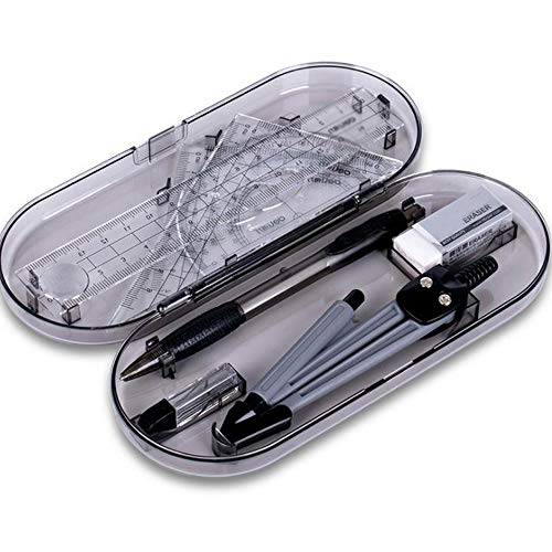 Xinlie Wiskunde Set Kompas & Geometrie Kit Set Math Geometry Kit Student Supplies met Onbreekbare Opbergdoos, incl… - Image 7