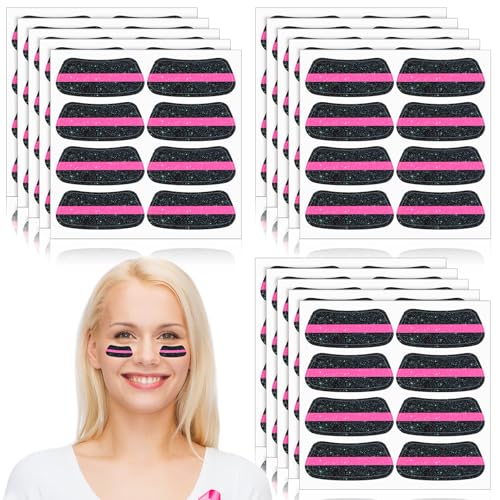 Autocollants noirs pailletés visage anti-reflet pour match de baseball et anniversaire