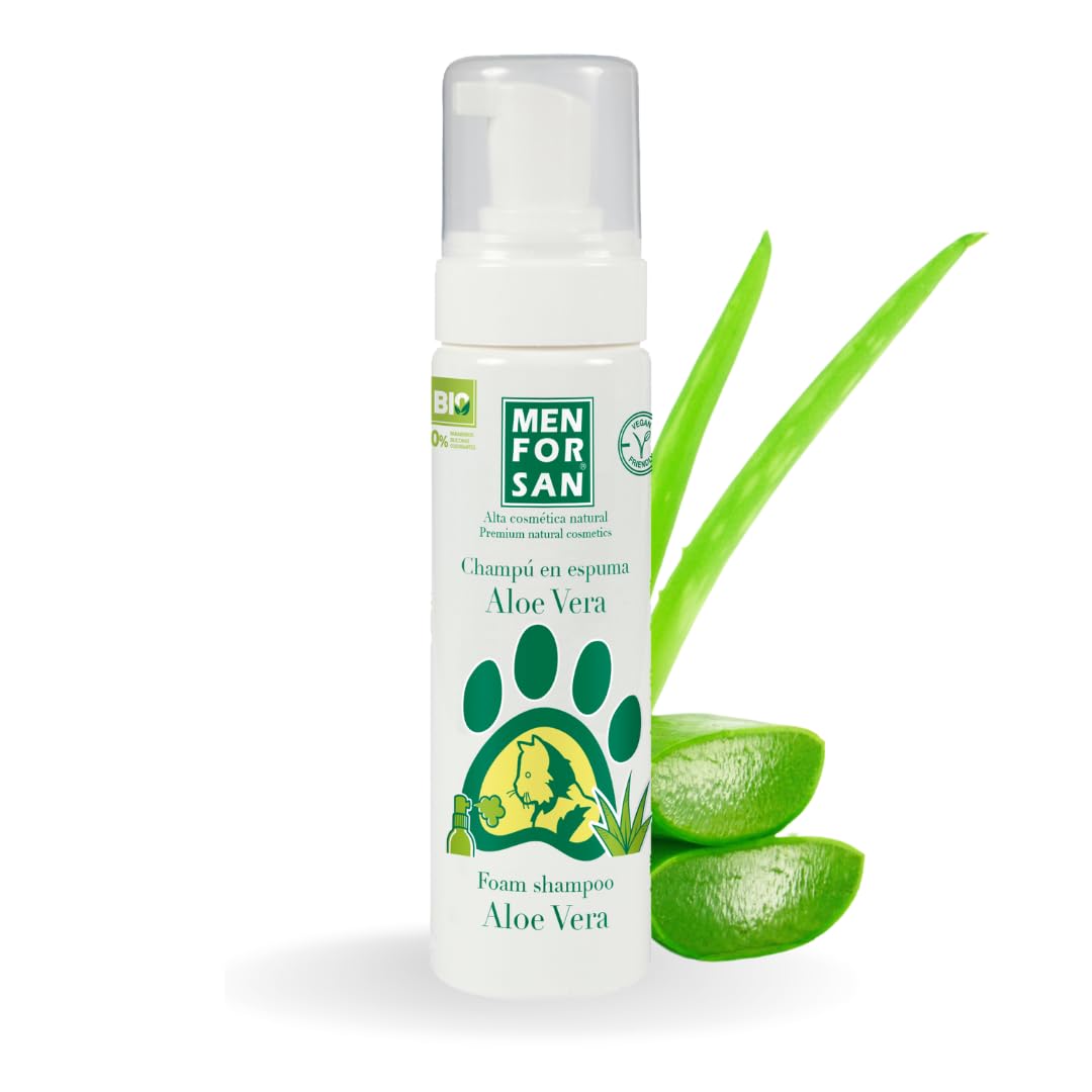 MENFORSAN Aloe Vera Foam Shampoo for Cats | Does not require water | Softener and Deodorant | 200ml