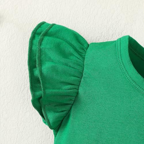 Image of LYSMuch Toddler Girls Short Sleeve Ruffle Basic Blouse