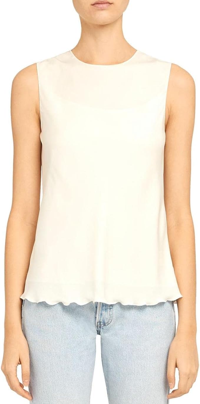 Sleeveless Ruffle Shell at Amazon 