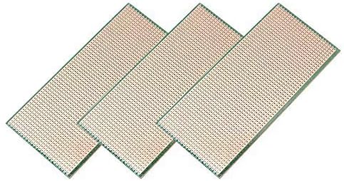 DEVMO 3PCS 6.5x14.5cm Stripboard Veroboard Uncut PCB Platine Single Side Circuit Perf Board for DIY Soldering and Electronic Project