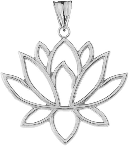 Miniatura 4 de Claddagh Gold Collar con colgante de plata de ley exótica con diseño de filigrana y flor de loto