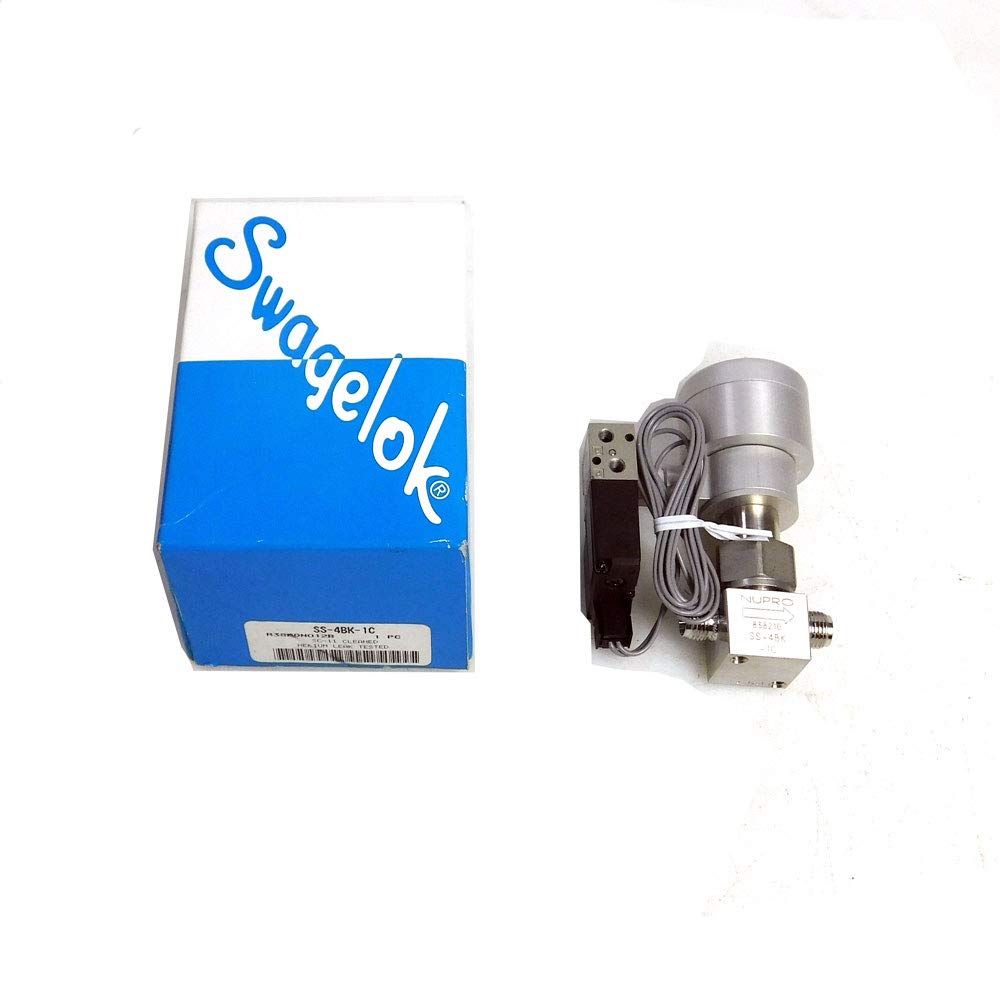 SWAGELOK SS-4BK-1C 1/4 in Tube Fitting, Bellows-Sealed Valve