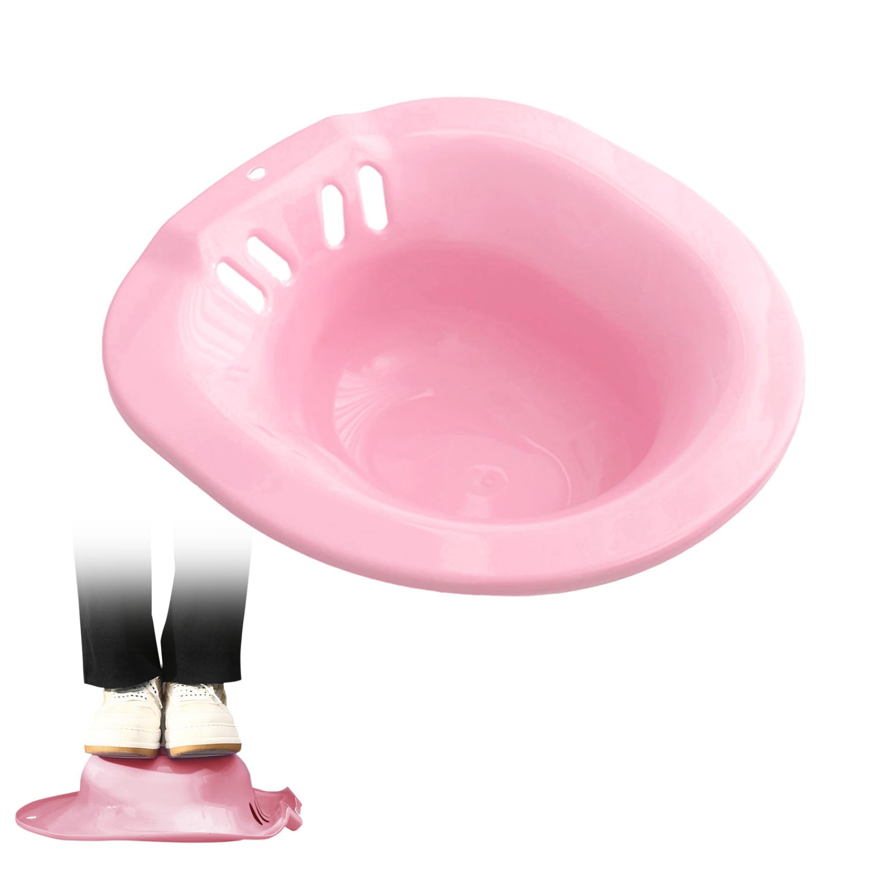 Bidé portátil, baño de asiento Asiento de inodoro con bidé portátil para accesorio de inodoro Se adapta a inodoros para heridas posparto Hemorroides Cuidado perineal
