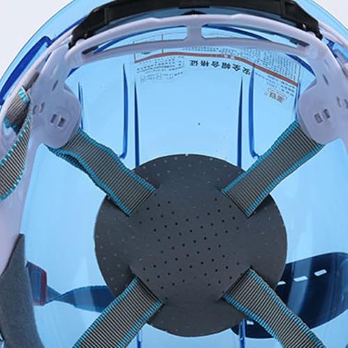 Casco de seguridad industrial transparente con visera amplia y diseño ajustable 6