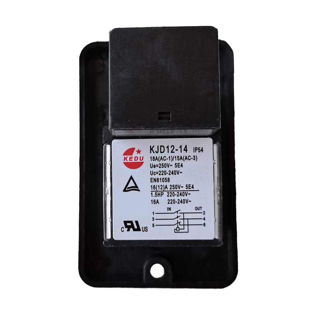 KJD12-14 Przełącznik elektromagnetyczny KEDU 6-pinowy wyłącznik awaryjny do elektronarzędzi stolarskich, wkrętarek stołowych, szlifierek, szlifierek, pił, 16A