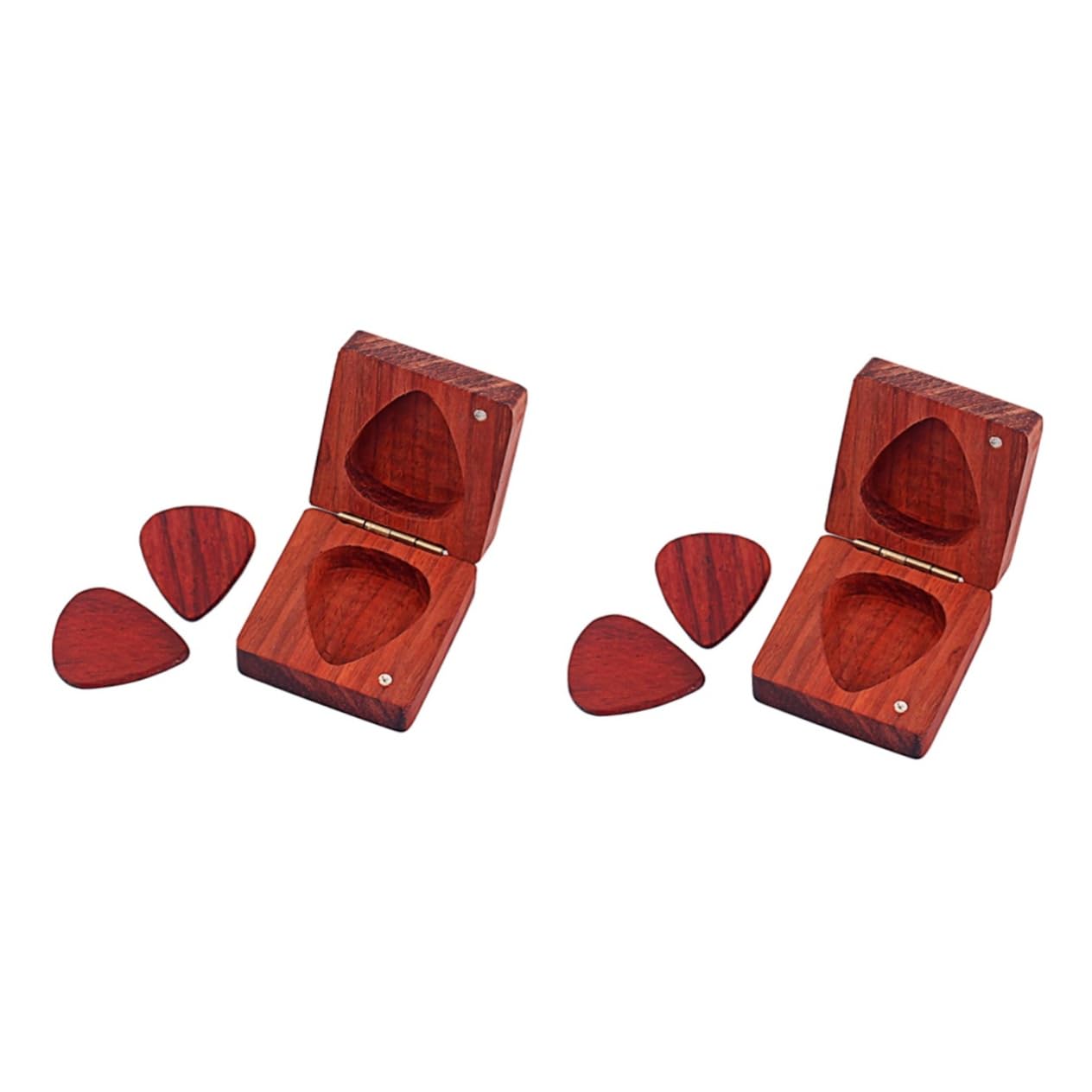 ibasenice 2pièces Boîte De Rangement pour Médiators De Guitare avec Médiators Rouge Foncé Accessoire Pratique pour Musiciens