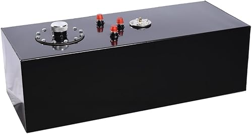 MOTORHOT Kit de tanque de combustible de aluminio con pila de combustible de 15 galones, universal, 57L, pulido de carreras, tira de deriva, tanque