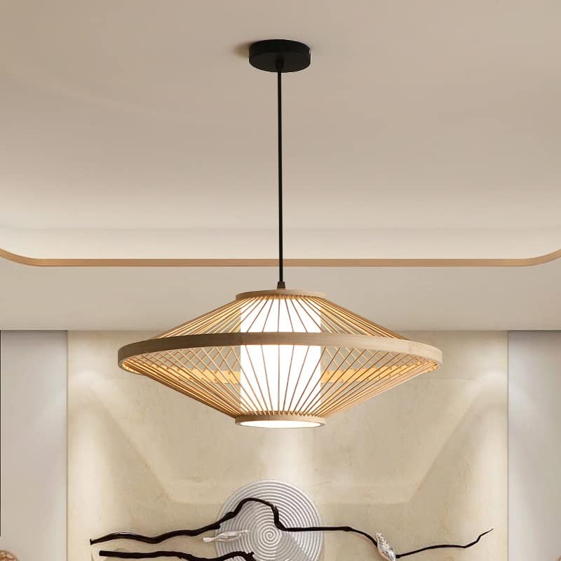 Lámpara de techo tejida a mano de estilo natural costero para iluminar cocina y comedor 6