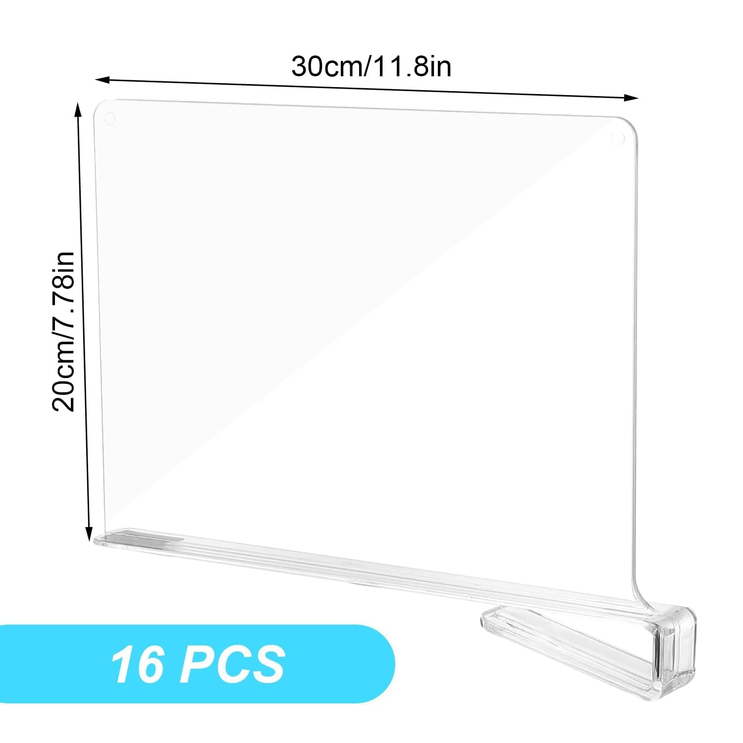 8 Stuks Transparante Acryl Plankverdelers - Rek voor Kledingkast Zonder Boren - Voor Slaapkamer, Keuken