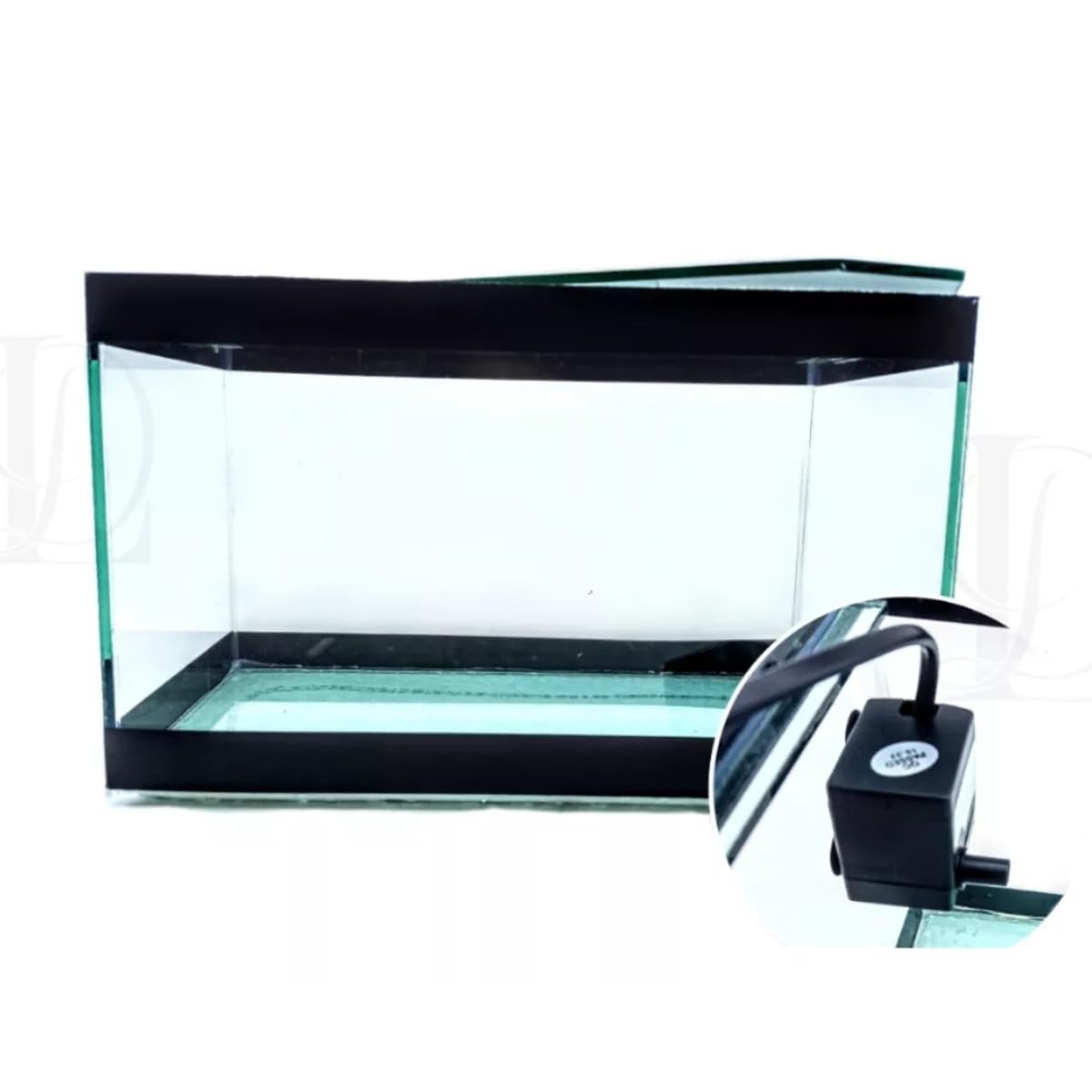 Aquário 25x12x15cm + Bomba Beteira Retangular Para Peixes (Aquario Sem Fita + Bomba)