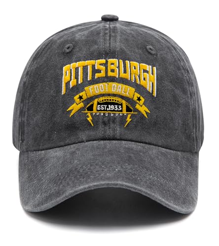 JEUAIOAI Embroidered Cap Pittsburgh Classic Hat Adjustable Unisex Gift Cap for Men Women Teenager Bronze