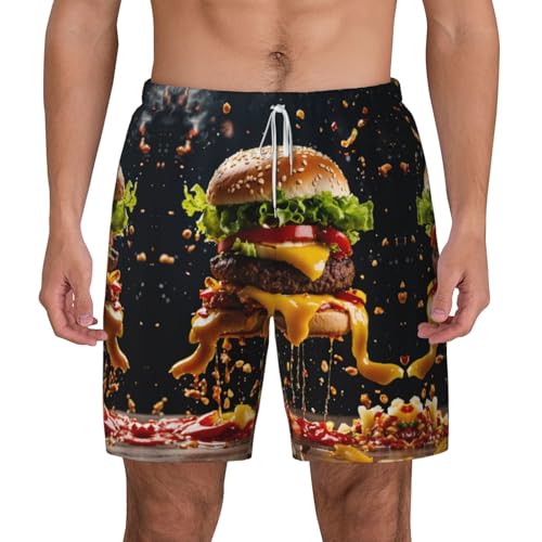 Short de plage à double couche EdWal contre l'humidité, short de bain homme au séchage ultra-rapide
