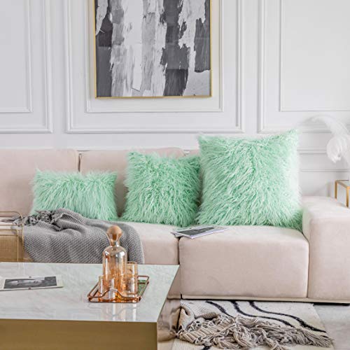 Home Brilliant Faux Fur Cushion Covers 20 x 20 Inch - Image 4