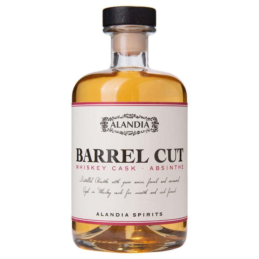 Absinth Barrel Cut von ALANDIA | Fassgereift im Bourbon-Fass | Wie einen Whisky trinken | 42% Vol. | (1x 0,5 l)