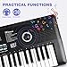 61 key keyboard Piano, Portable Electronic Digital Piano, Built In Dual Speakers, External Microphone, Power Plug, Rich Teaching Content, Multi-Functional Electronic Piano Suitable For Beginners pz