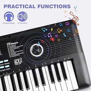 61 key keyboard Piano, Portable Electronic Digital Piano, Built In Dual Speakers, External Microphone, Power Plug, Rich Teaching Content, Multi-Functional Electronic Piano Suitable For Beginners - Les Beatles, Paul McCartney, John Lennon, RIngo Starr, George Harrison 61 key keyboard Piano, Portable Electronic Digital Piano, Built In Dual Speakers, External Microphone, Power Plug, Rich Teaching Content, Multi-Functional Electronic Piano Suitable For Beginners – Image 2