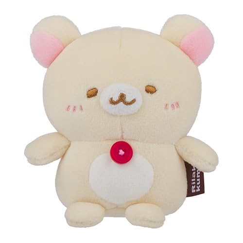San-X Original Rilakkuma Honyagurumi Series Sitting Mochi Plush - 4" Korilakkuma - Korilakkuma