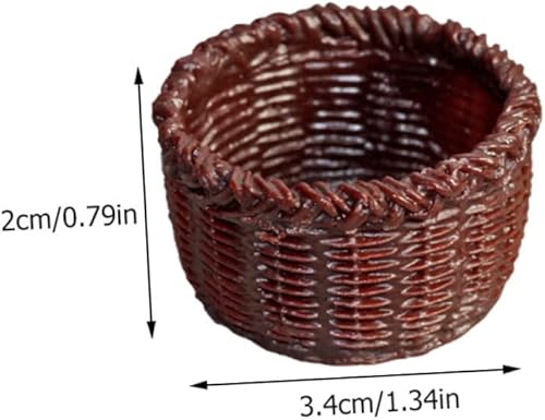 Miniatura 5 de CIYODO 6 piezas de manualidades de casa de muñecas fiestas cumpleaños cestas naturales manualidades mimbre hadas verduras recuerdos vivos regalos