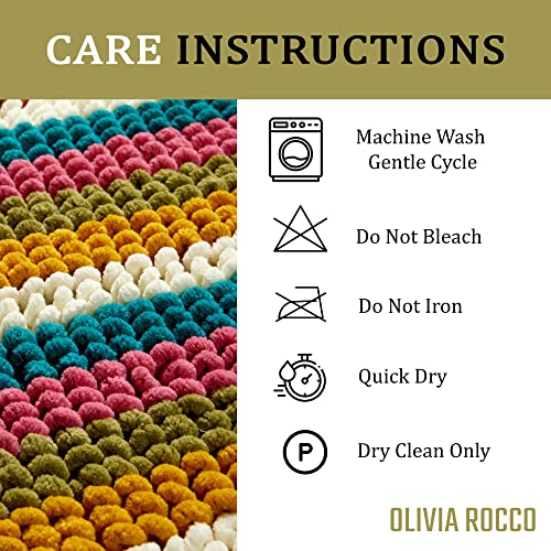 Olivia Rocco Padstow Stripe Bathmat Comfort To Your Bathroom Super Soft Absorbent Bath Shower Mats Washable Dry Fast Durable Classic Design - Image 4