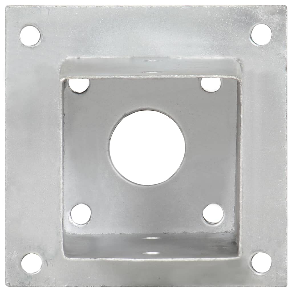 Anclaje de postes de metal galvanizado de 91 mm, 4 unidades, zapatos de apoyo para postes de valla y tubos cuadrados, fijación para valla de jardín, valla de malla de alambre y base de valla