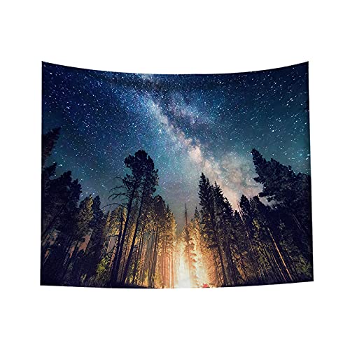 Green Misty Forest Tapestry Wall Hanging Nature Landscape Tapestry Sunshine Through Tree Tapestries for Bedroom Living Room Dorm Decor