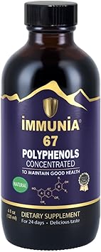 Immunia 67 Polyphenols - Elderberry Concentrate & Antioxidant Fruits. Premium Antioxidant Supplement with 67 Polyphenols (Anthocyanins, Quercetin, Resveratrol, etc.) 24-Day Supply per Bottle (1-Pack)