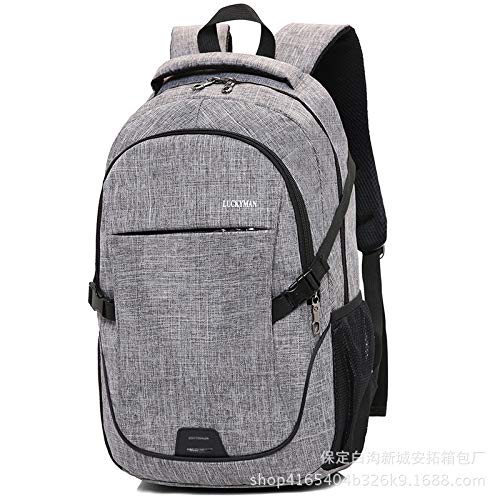 Mochila para portátil Macho Puerto USB Impermeable Trabajo Ordenador viaje18 Pulgadas