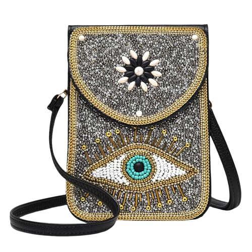 Image of Small Crossbody Bags for Women Designer Cell Phone Bag Boho Shoulder Wallet Purse