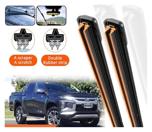 Limpiaparabrisas delantero de goma doble para Mitsubishi Outlander Pajero y RVR MK3 3