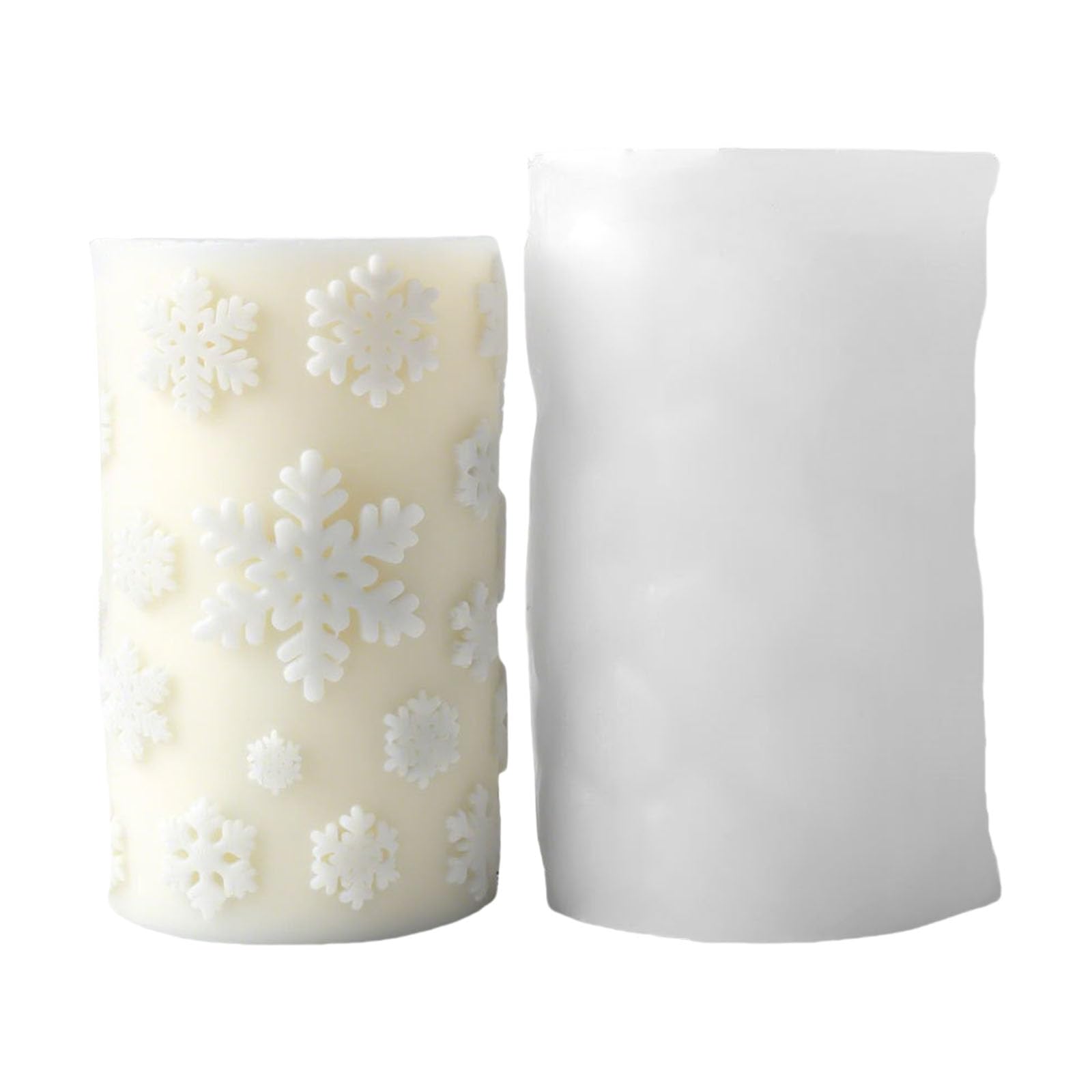 Xjdzineq Molds Snowflake Cylinder Castings Molds Epoxy Resin Ornament Christmas Silicone Plasters Cylinder Silicone