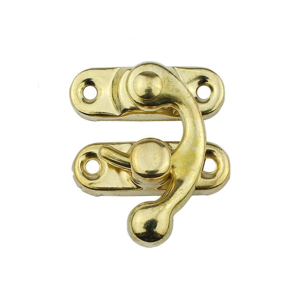 1pcs Antique Brass Metal Bronze Hook Purse Hasp Lock Vintage Wooden Jewelry Clasp Hasps Buckle Box Retro Latch Catch Latches