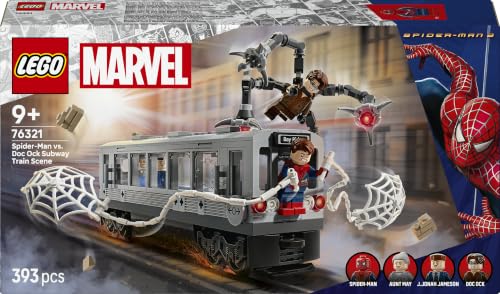 LEGO Marvel La scène du Train de Spider-Man et Docteur Octopus 76321