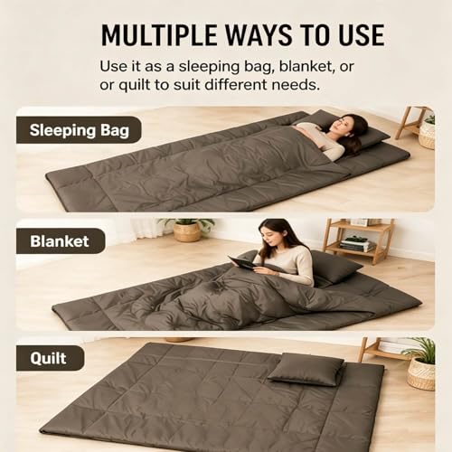 Bolsa de dormir ultraligera compacta, envolvente, para mochila, impermeable con saco de compresión, ideal para camping, viajando y senderismo, temperatura 0 a 15 °C miniatura 5
