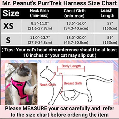 Mr. Peanut's Purrtrek Reflective Cat Harness With Matching Leash (Extra Small, Lilac) #TOP1