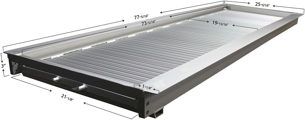 Extreme Max 3005.3849 Heavy-Duty Aluminum Pontoon Boat Ramp - 70" x 21", 600 lbs. Capacity