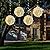 Outdoor Christmas Balls Lights 4 Pack Hanging 7.9" LED Garden Sphere Tree Lights 8 Modes Waterproof Glow Globe Lights with Memory Timer Plug for Party Yard Porch Eave Patio Xmas Decoration-Warm White